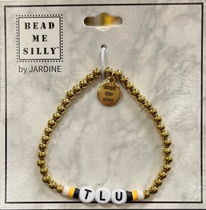 JA TLU Gold Filled Beaded Stretch Bracelet
